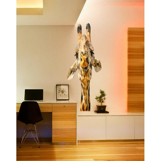 Shop Giraffe Head Polygonal Wall Decal Giraffe Polygon Modern Wall Art Sticker Overstock 31759531
