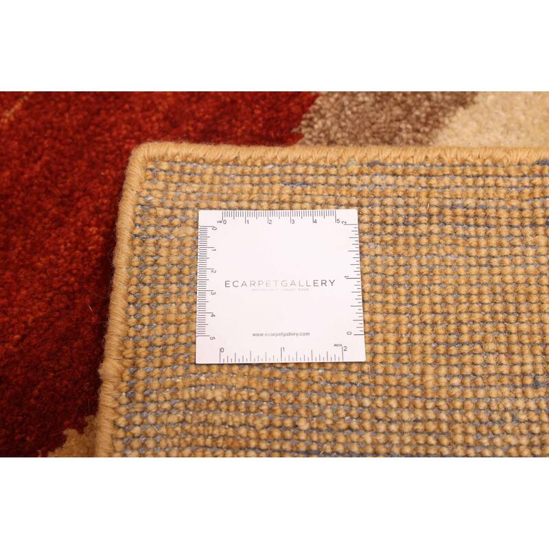 ECARPETGALLERY Hand-knotted Peshawar Ziegler Gold Wool Rug - 5'0 x 7'0