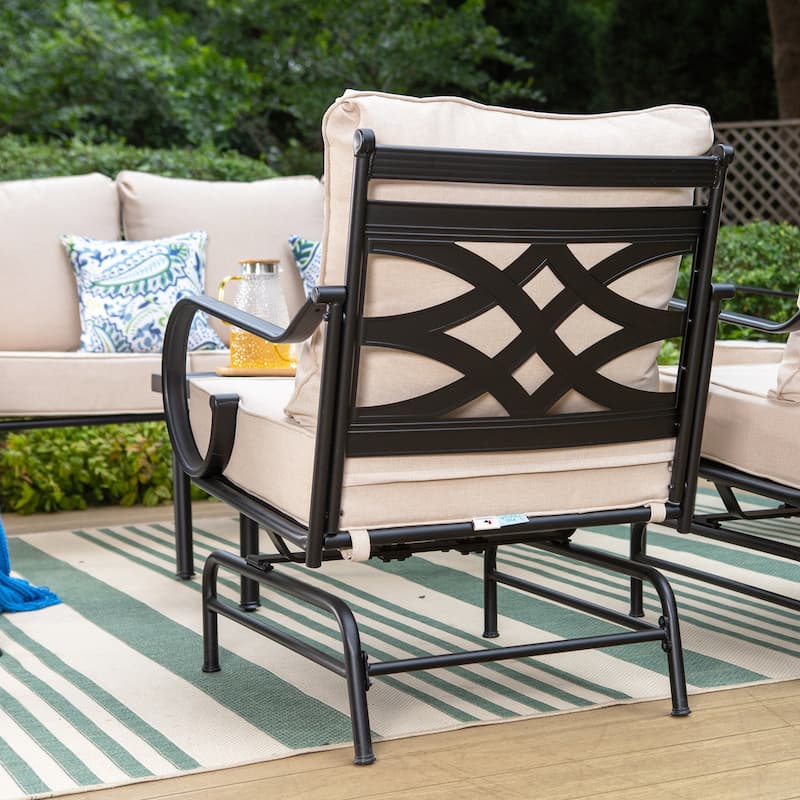 MAISON ARTS 5/7-Seat Patio Conversation Set with 3-Seat Sofa, 2/4 Single Chairs, 2-Seat Sofa and 1 Coffee Table