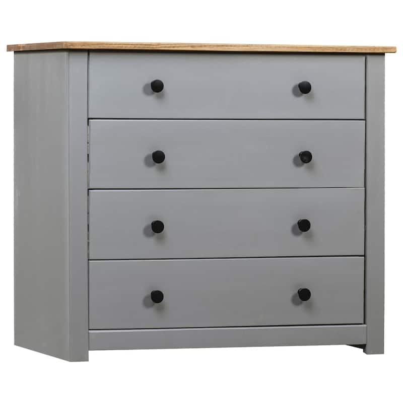 vidaXL Sideboard Storage Cabinet Drawer for Bedroom Side Cabinet Panama Range - 31.5" x 15.7" x 28.7" - Grey - Wood