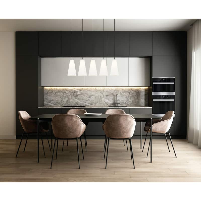 Farrell 5 Light Linear Chandelier in Brushed Nickel