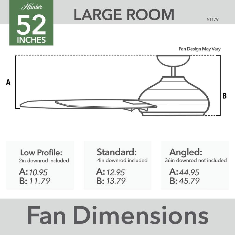 Hunter 52" Kennicott Outdoor Ceiling Fan, Wall Control - Contemporary, Industrial, Transitional - Windmill - Damp Rated!