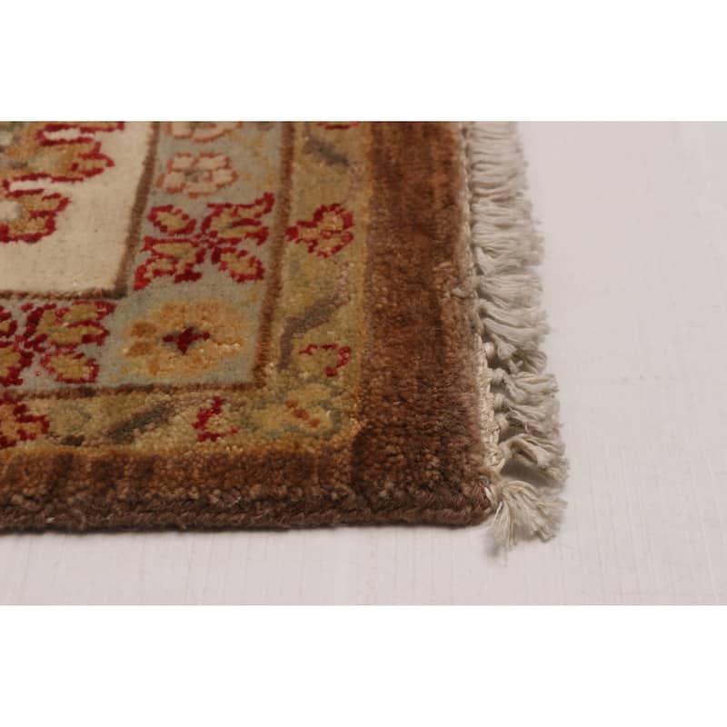 ECARPETGALLERY Hand-knotted Jamshidpour Brown Wool Rug - 6' 6" x 10' 1"