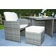 preview thumbnail 12 of 22, Direct Wicker Outdoor Rattan 11 pieces Outdoor Patio Cushioned Dining Set