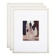 preview thumbnail 21 of 29, Kate and Laurel Adlynn Beaded Photo Frame Set 16x20 matted to 8x10 - White