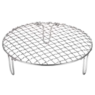 Round Cooking Rack 7.5" Stainless Steel Cross Wire Barbecue Grill W 50mm Legs - 7.5 Inch