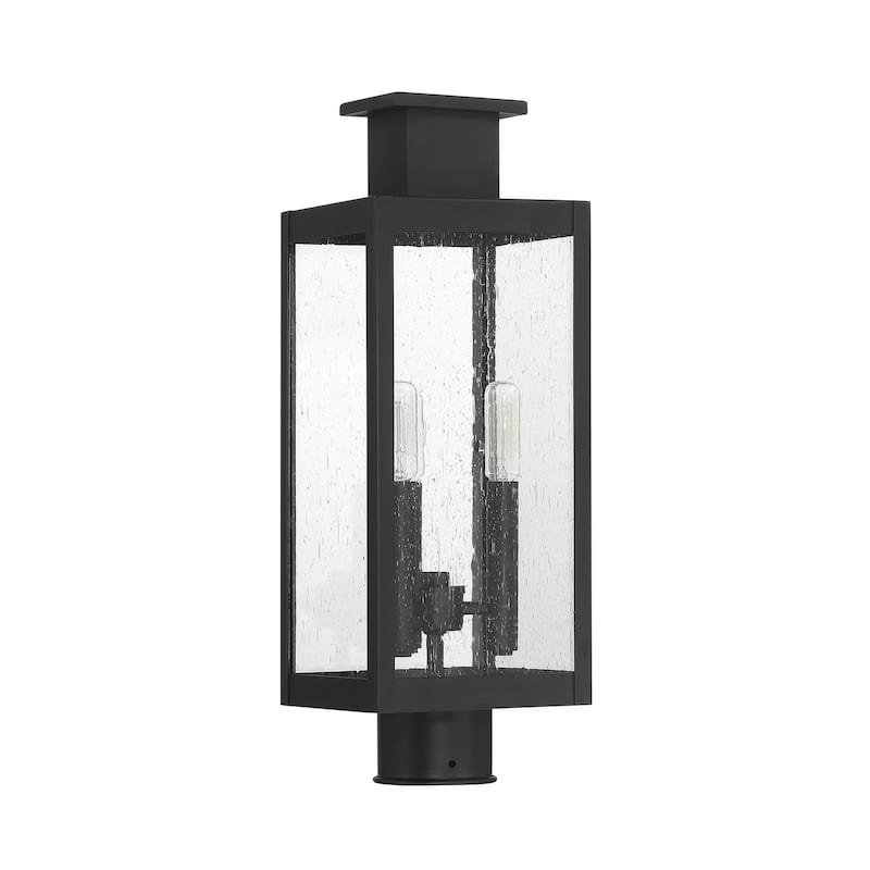 Ascott 3-Light Outdoor Post Lantern in Matte Black - Matte Black