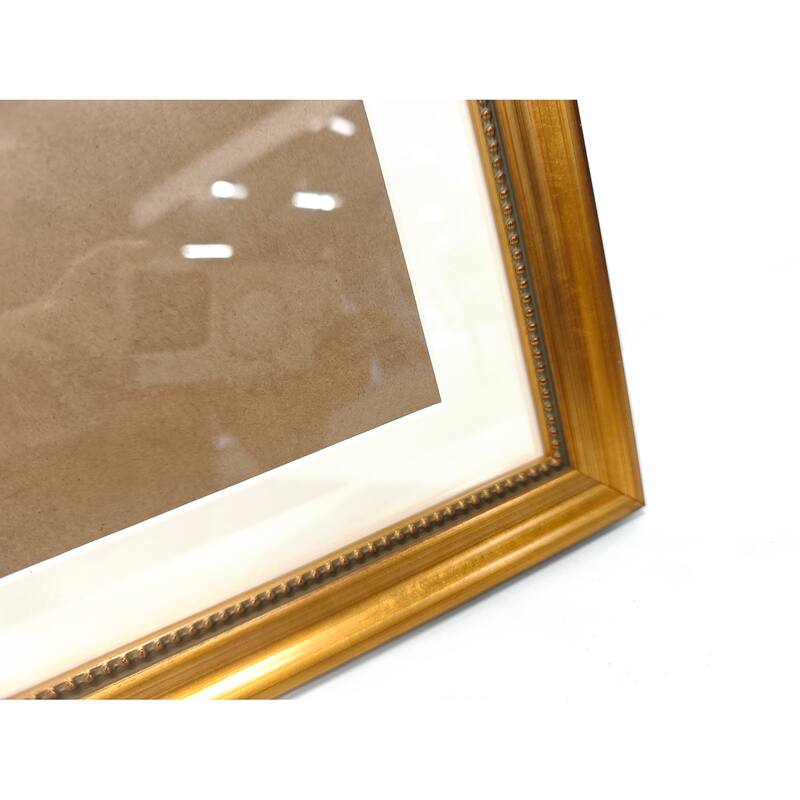 Solid Wood Picture Frame - Replaceable Canvas Art Frame with Organic Glass, Elegant Framed Wall Decor for Living Room