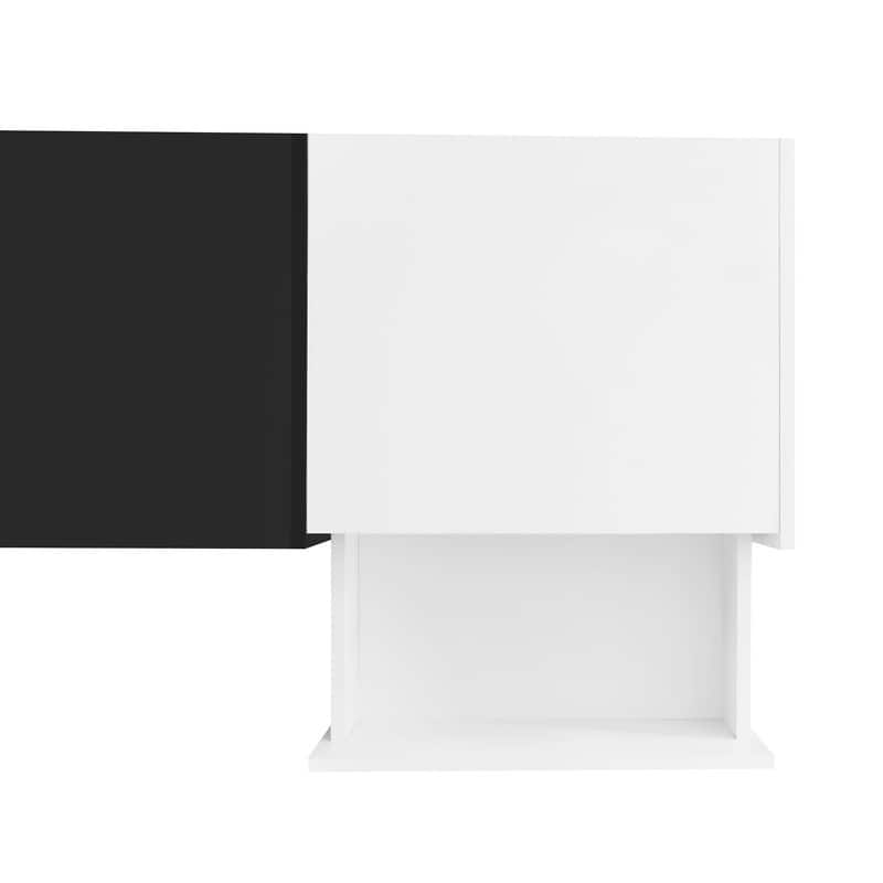 Modern/Sleek Wood TV Stand for TVs Up to 80'', Entertainment Center with Multiple Storage Solutions