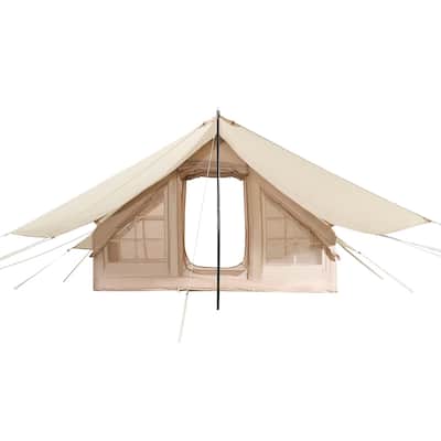 Inflatable Tent for Camping 4-6 Person Glamping Tent with Pump Easy Set up - Multi
