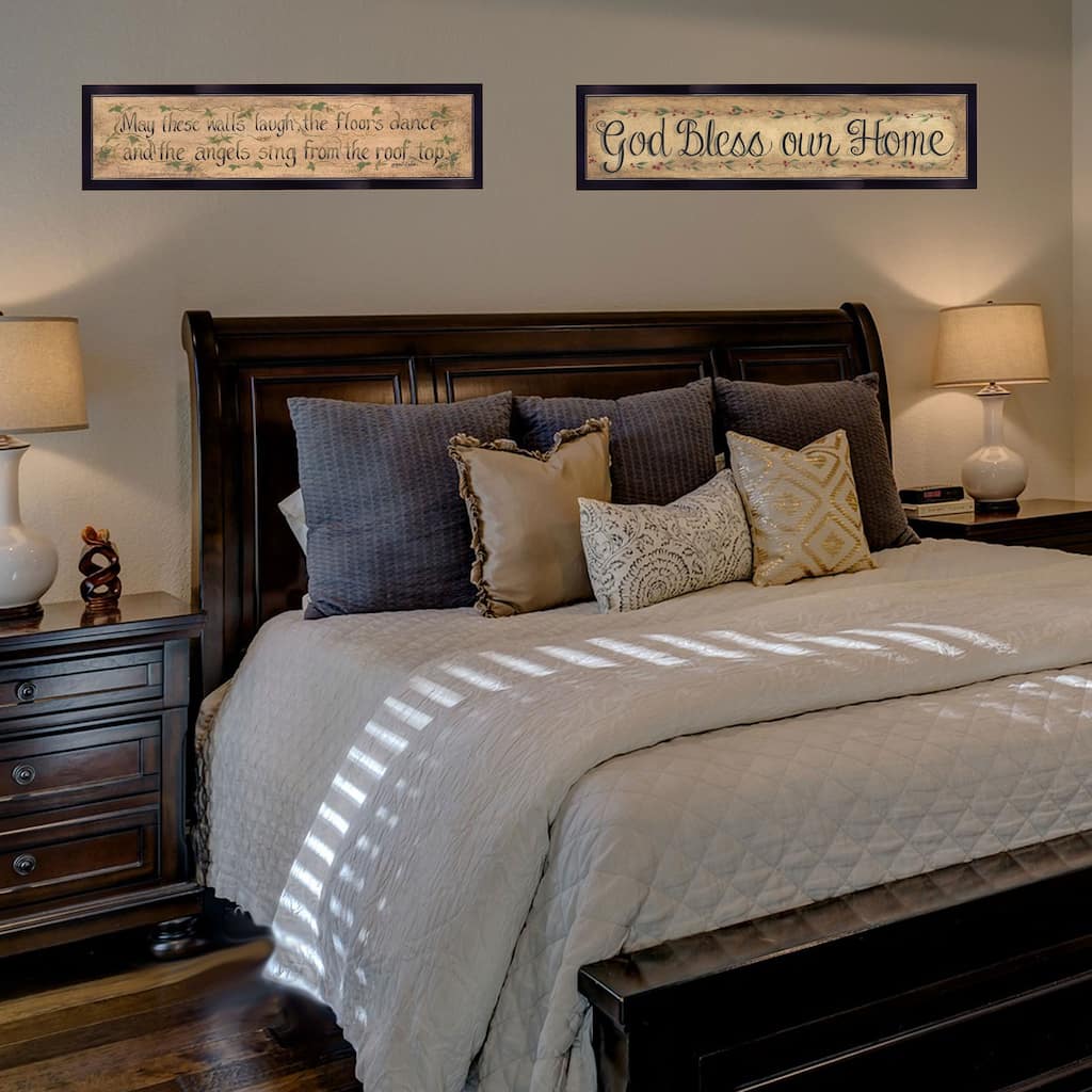 TrendyDecor4U Contemporary "Blessed Home" 2-Piece Vignette by Gail Eads