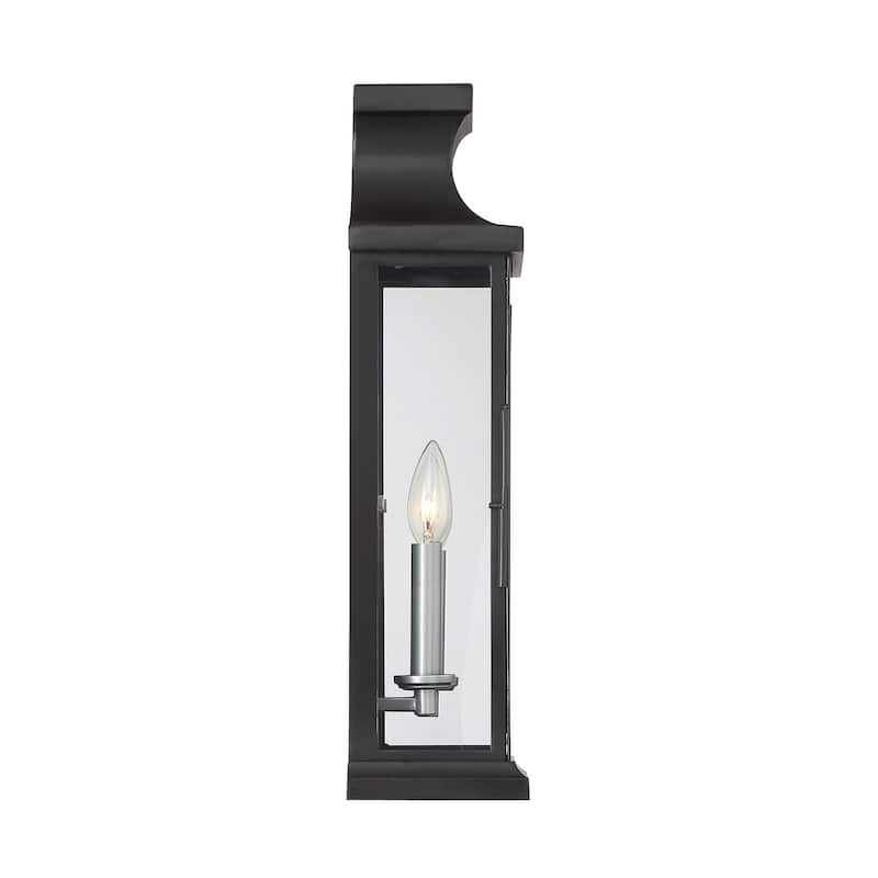 Brooke 2-Light Outdoor Wall Lantern in Matte Black