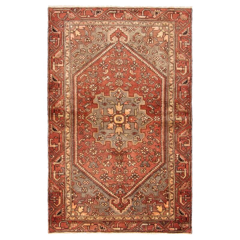 ECARPETGALLERY Hand-knotted Andelz Copper Wool Rug - 4'3 x 6'8