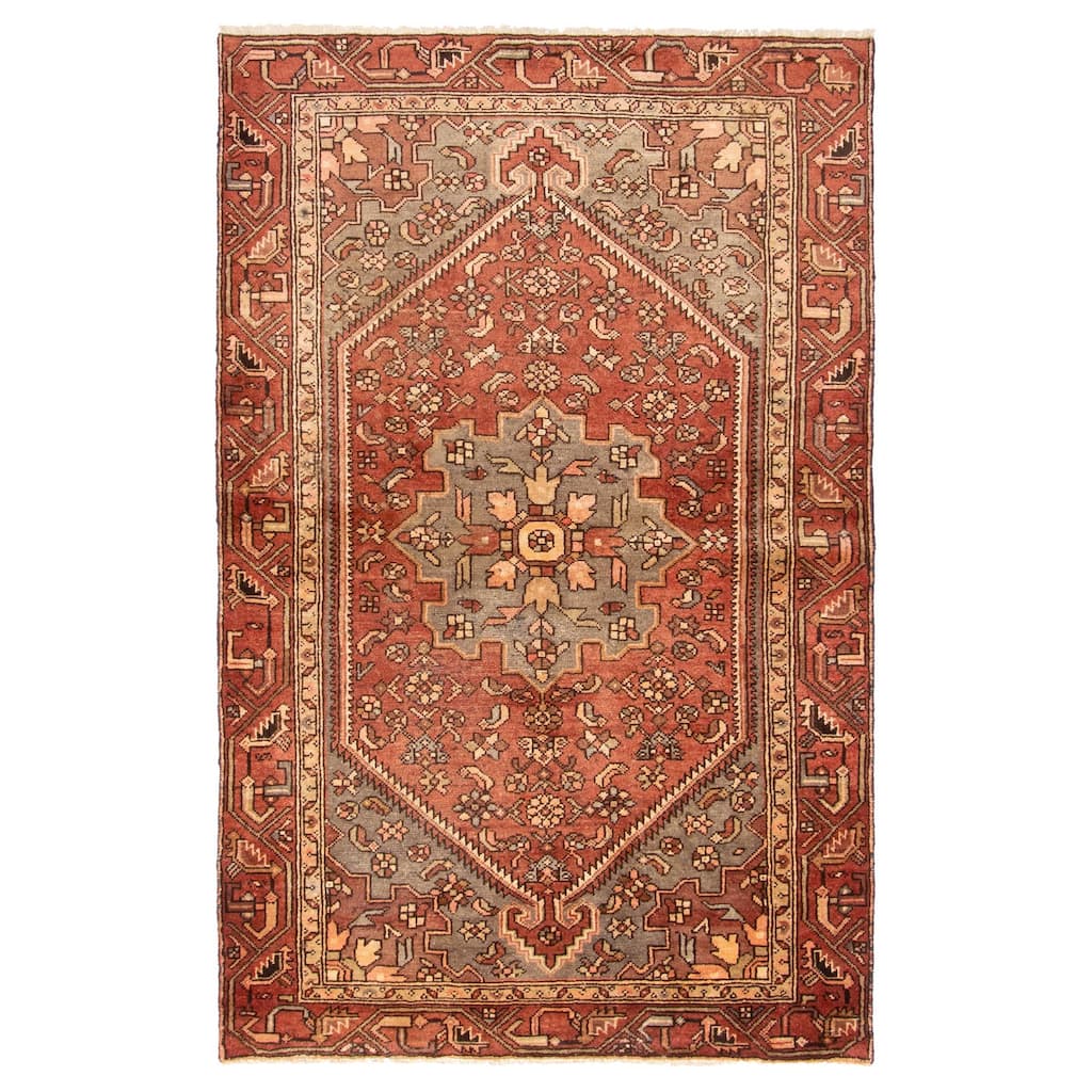 ECARPETGALLERY Hand-knotted Andelz Copper Wool Rug - 4'3 x 6'8
