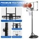 preview thumbnail 3 of 5, Roomfitters Portable Basketball Hoop, Adjustable Height 7.5-9.2ft, 32 Inch Backboard, Indoor Outdoor, Transparent