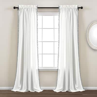 The Gray Barn Watertop Pom Pom 84-inch Curtain Panel