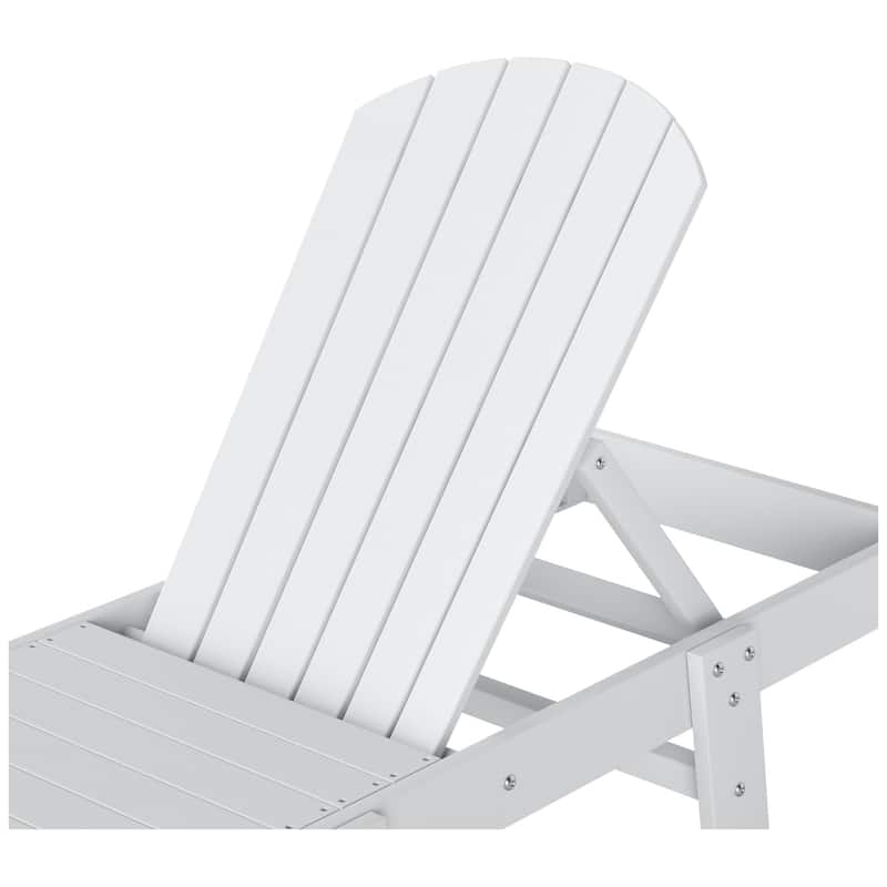 Polytrends Altura Armless Poly Eco-Friendly All Weather Reclining Chaise Lounge