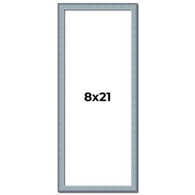 8x21 Frame Rustic Sky Blue Solid Wood Picture Frame | 0.75 Inch
