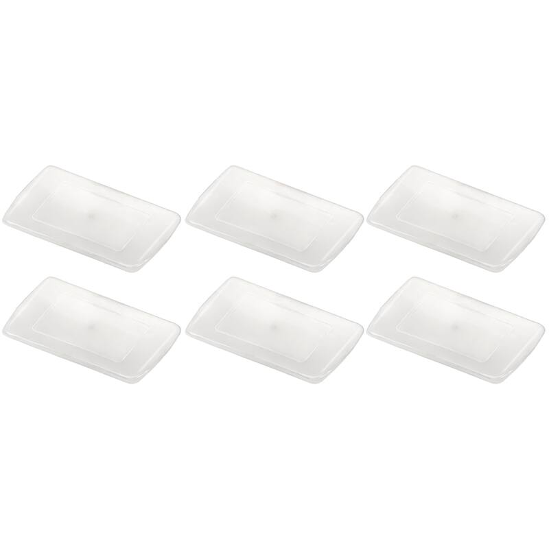 Teacher Created Resources Multi-Purpose Bin Lid, Clear, Pack of 6