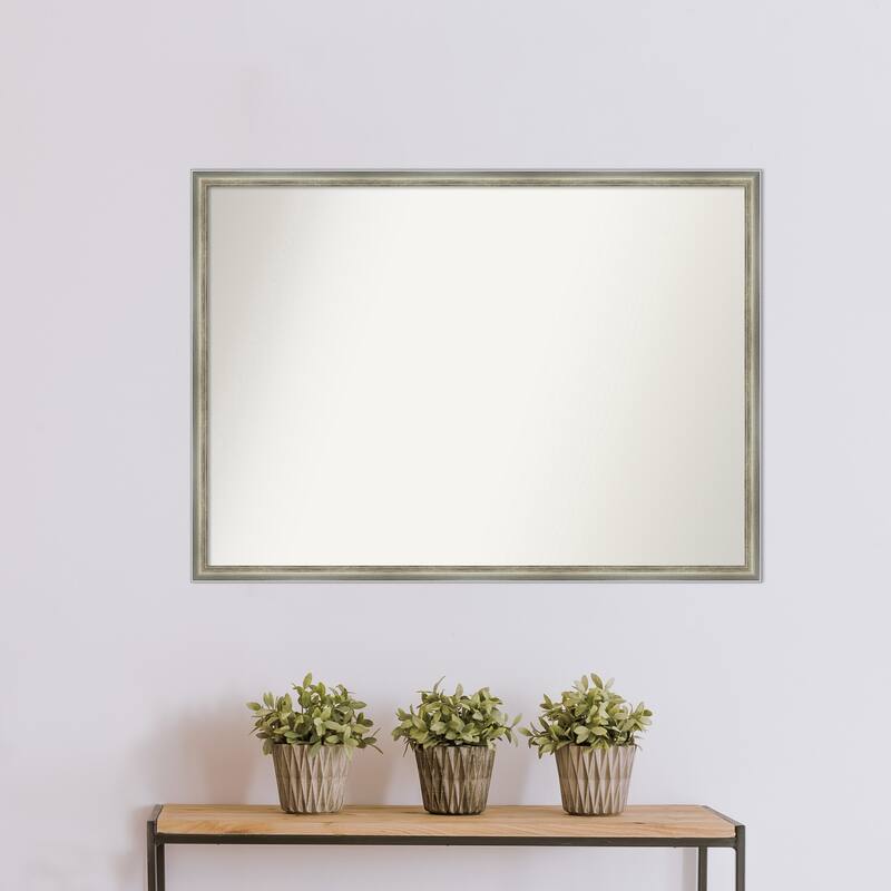 Salon Scoop Non-Beveled Wood Framed Wall Mirror
