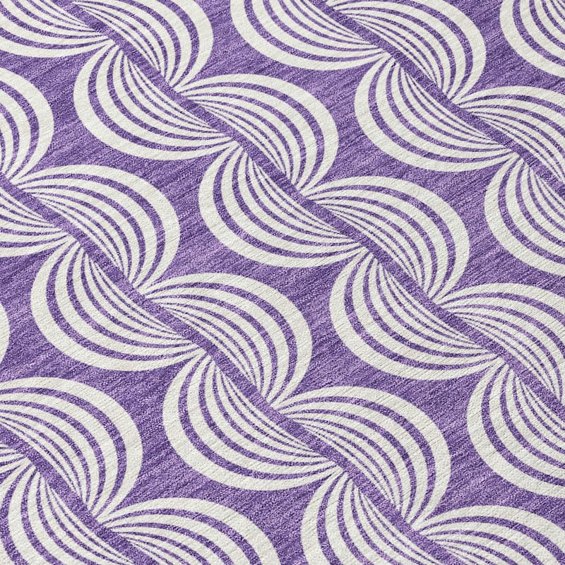 Machine Washable Indoor/ Outdoor Contemporary Chantille Rug