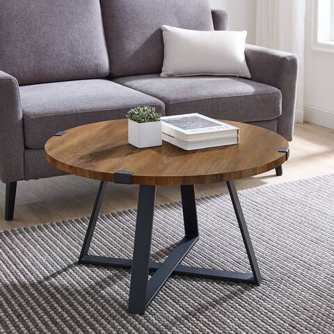 Middlebrook Designs Barnett Round Metal Wrap Coffee Table