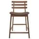 preview thumbnail 6 of 17, Set of 2 Counter Stools Open Back Medium Dark Wood Cushion Tall Chairs For Restaurant Bar Home