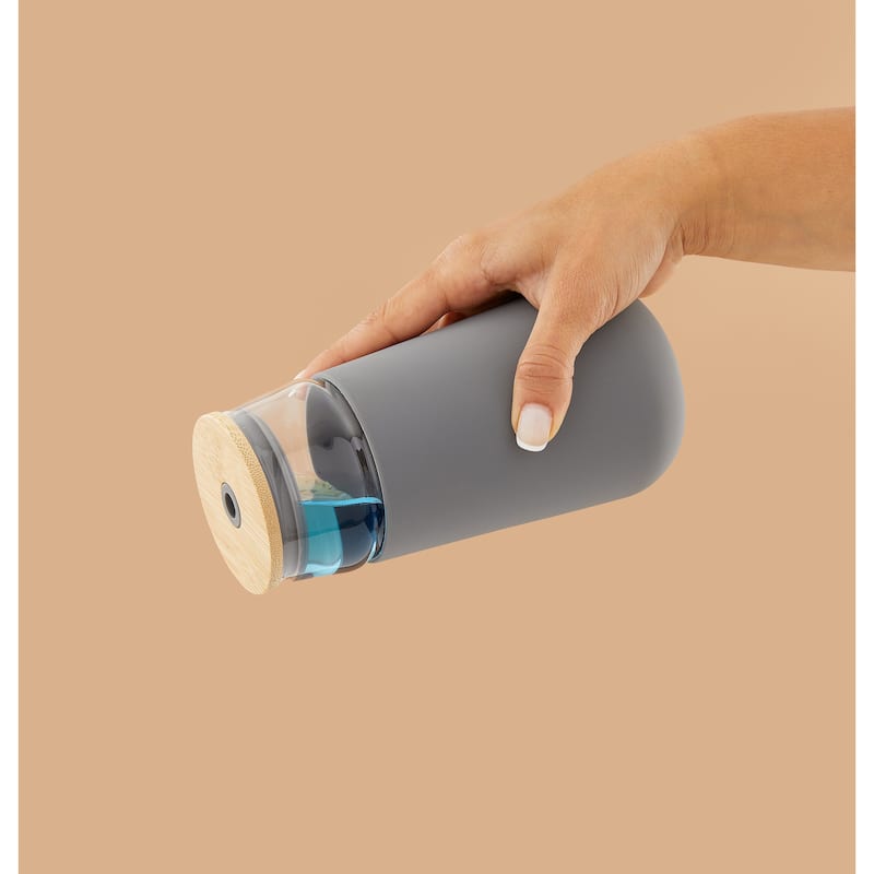 JoyJolt Glass Drinking Cup, Tumbler with Straw & Non Slip Silicone Sleeve - 20 oz - 20 oz