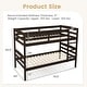 preview thumbnail 13 of 18, Gymax Twin Over Twin Bunk Bed Wooden Convertible Into 2 Beds High