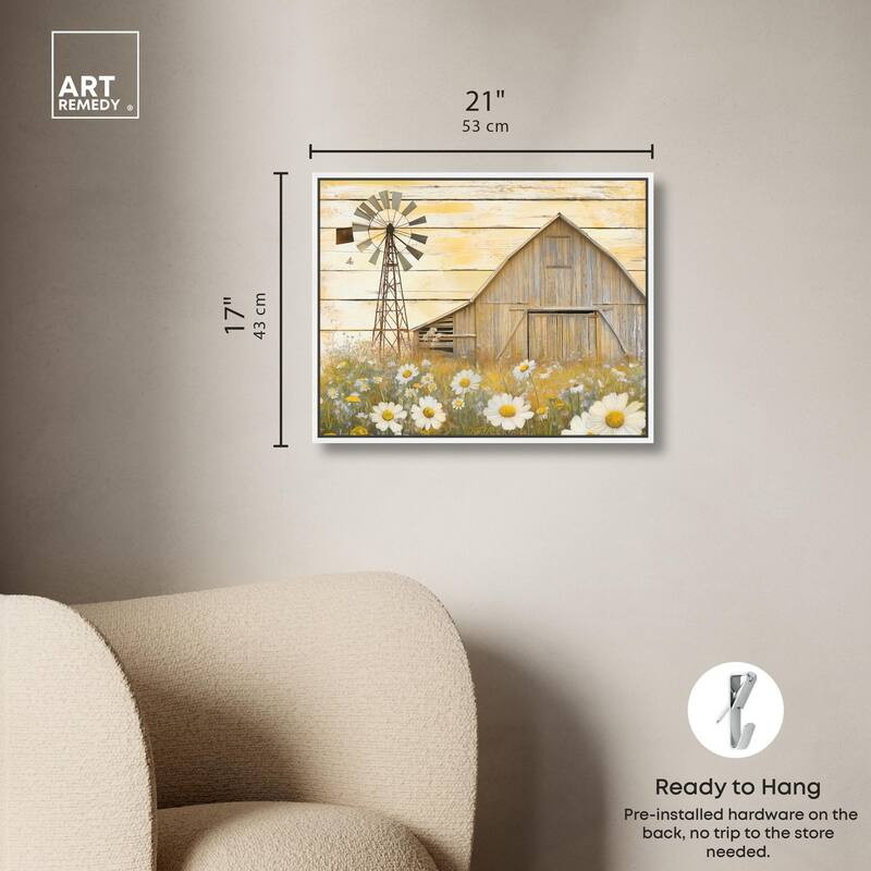 Old Windmill Canvas by Art Remedy