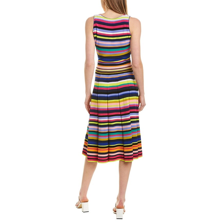 sleeveless surplice midi dress