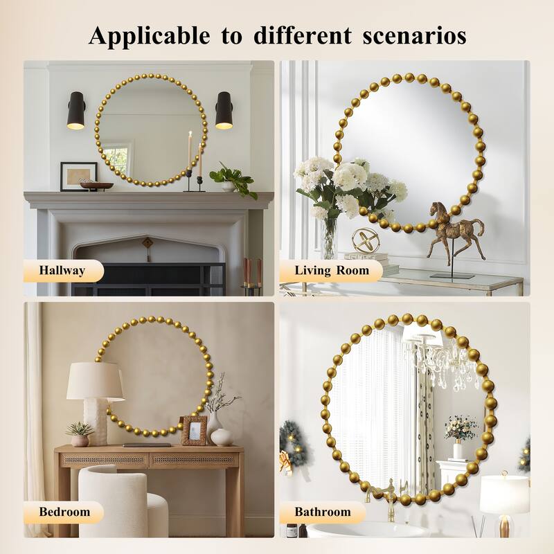 Iron Bead Wall Mirror to Enhance the Overall Otyle