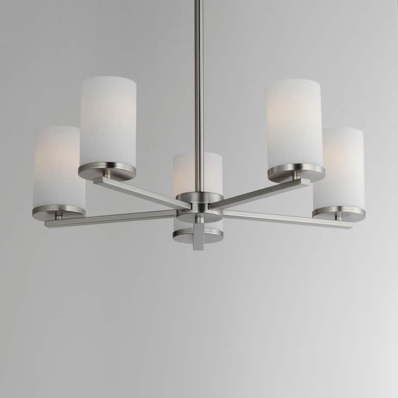 Maxim 10286SW Lateral 5 Light 24" Wide Pillar Candle Style Chandelier