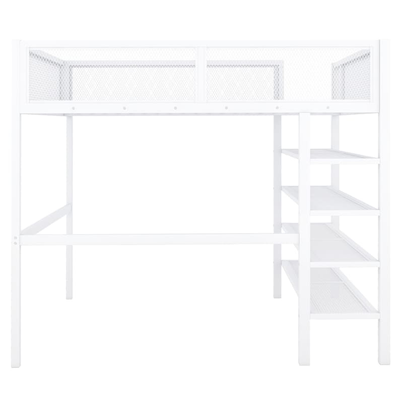 Full Metal Loft Bed with Workstation