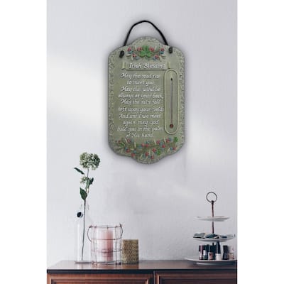 TrendyDecor4U Contemporary "Irish Blessing" Resin Slate Plaque by Porch Decor - 7.75 x 13