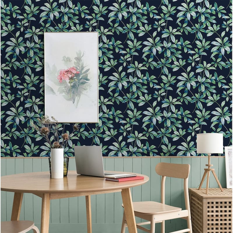 NextWall Leaf Trail Peel and Stick Wallpaper