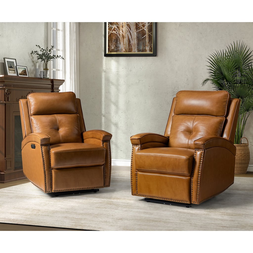 Edmondo Contemporary Power Recliner With a USB port Set Of 2 by HULALA HOME