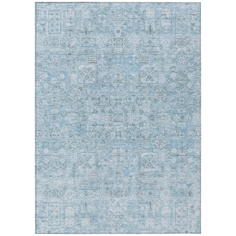 Machine Washable Indoor/ Outdoor Chantille Traditional Vintage Rug