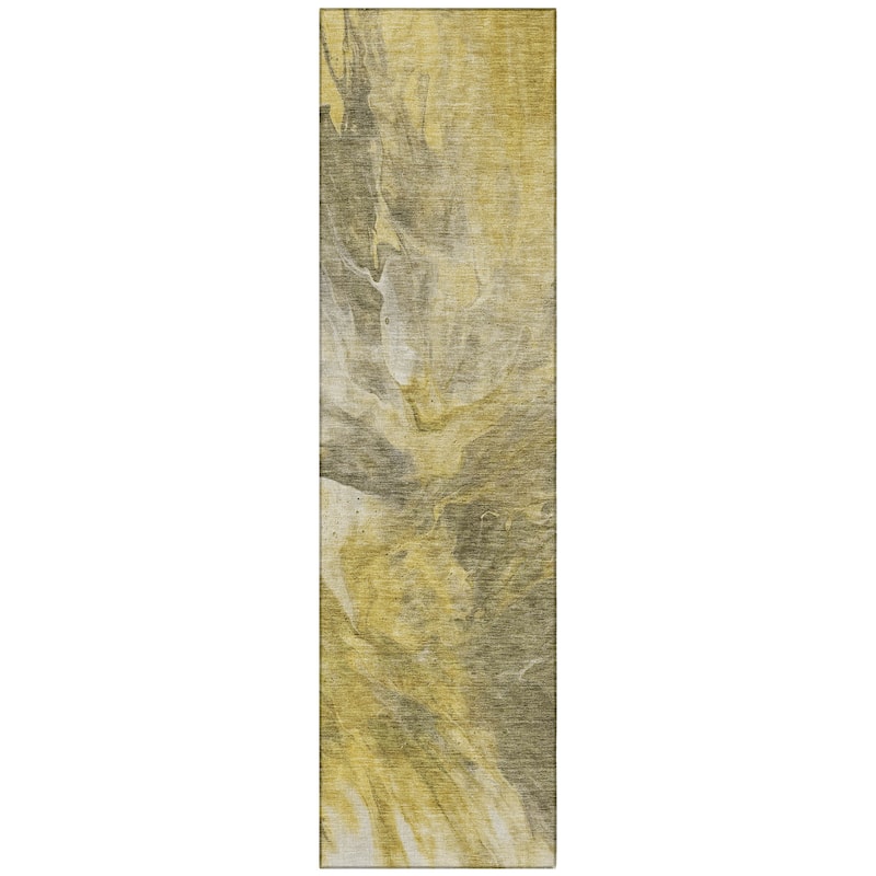 Machine Washable Indoor/ Outdoor Chantille Contemporary Splash Rug
