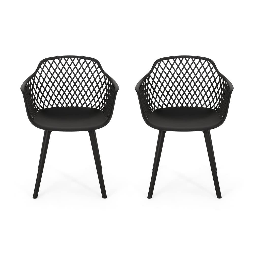 Christopher Knight Home Poppy Outdoor Modern Dining Chair (Set of 2)