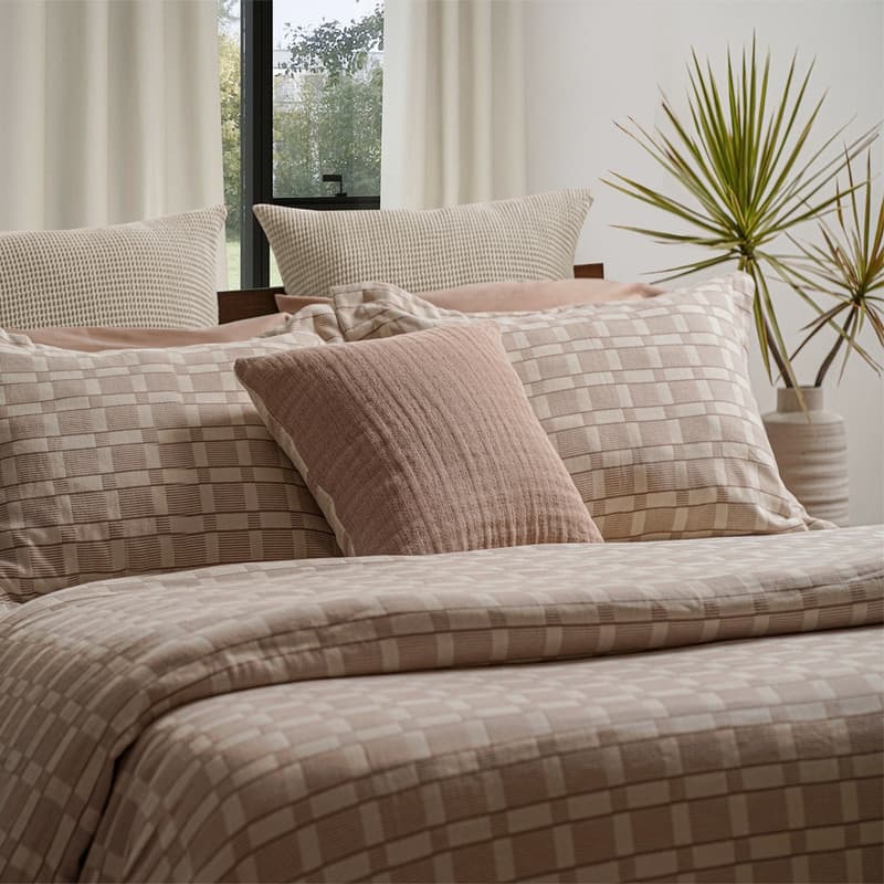 Farm to Home Reflection Organic Cotton Duvet Cover Set 3 Piece Yarn-Dyed Weave