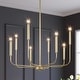 preview thumbnail 1 of 13, Modern 8-Light Gold Chandelier French Country Pendant Lighting for Dining Room W 26" - Light Gold