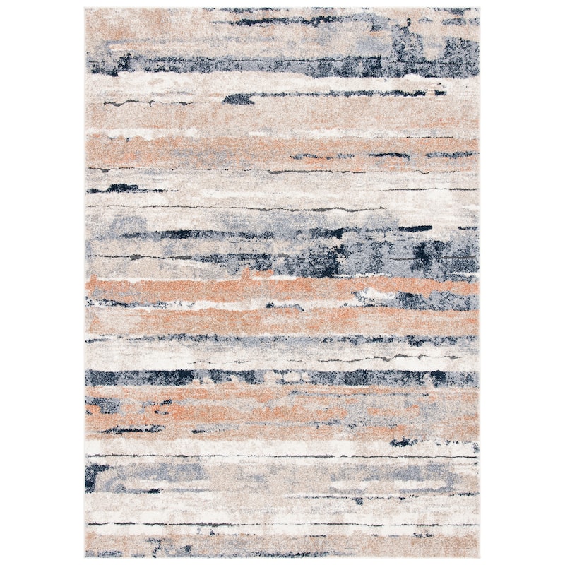 SAFAVIEH Coppertone Thaleia Abstract Distressed Rug - 4'5" x 6'5" - Ivory/Navy