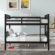 preview thumbnail 11 of 16, Full over Full Bunk Bed with Ladder for Bedroom, Guest Room Furniture-White