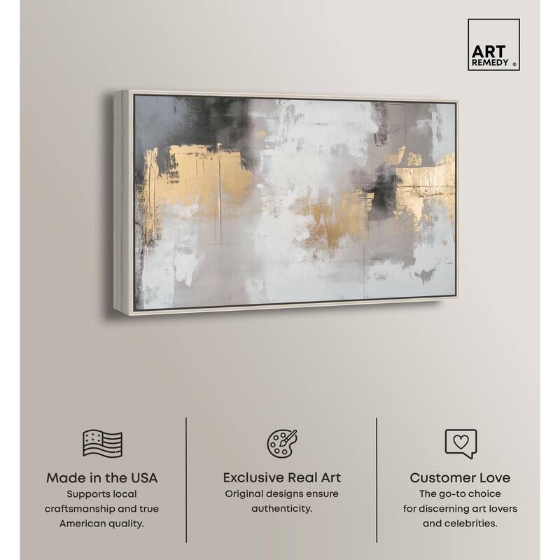 Gilded Gray I Canvas by Art Remedy