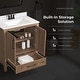 preview thumbnail 29 of 109, OVE Kansas Single Sink Bathroom Vanity, Dove White Engineered Stone Top