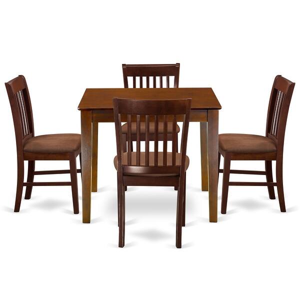 Shop Mahogany Square Table And 4 Chairs 5 Piece Dining Set