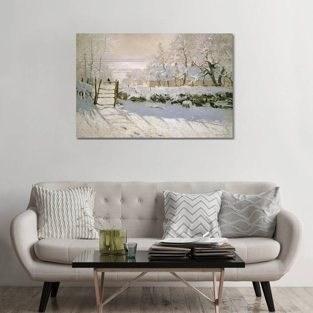 iCanvas "The Magpie, 1869 " by Claude Monet Canvas Print