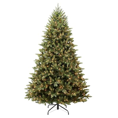 Puleo International 7.5 ft. Pre-Lit 7.5' Westford Spruce Artificial Christmas Tree