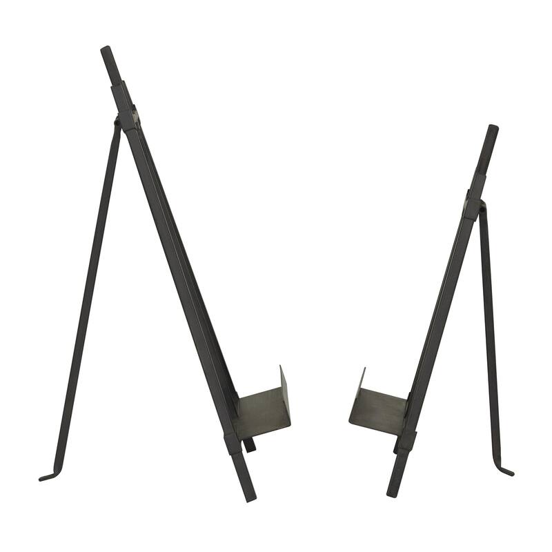 Metal Display Easel with Foldable Stand - Set of 2 Black or Gold - Roche River Decor